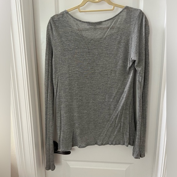Grey lightweight shirt with ruching - Picture 3 of 4
